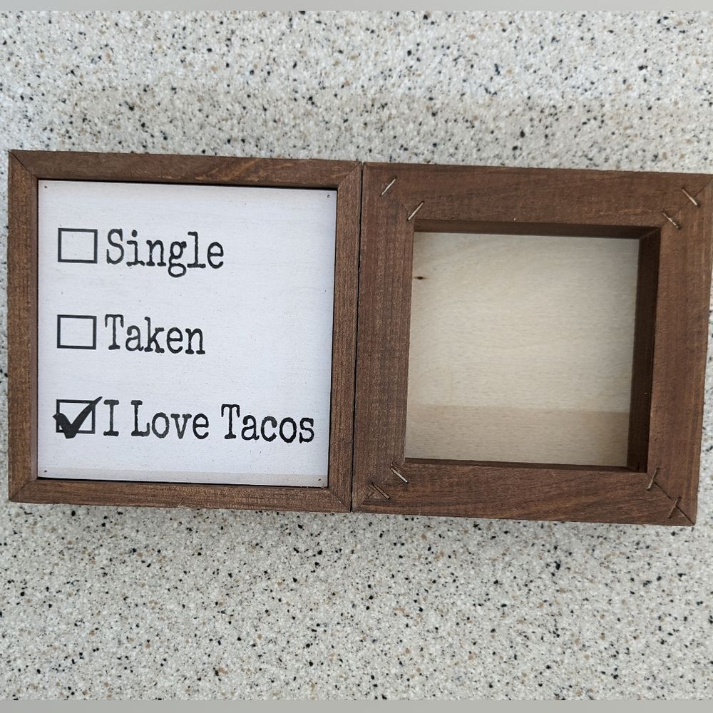 I Love Tacos Box Sign - Picture 3 of 5